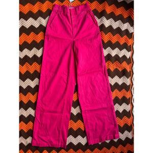 Cotton Citizen NWT Bright Fuchsia/Red London Relaxed Wide Leg Pant sz 24